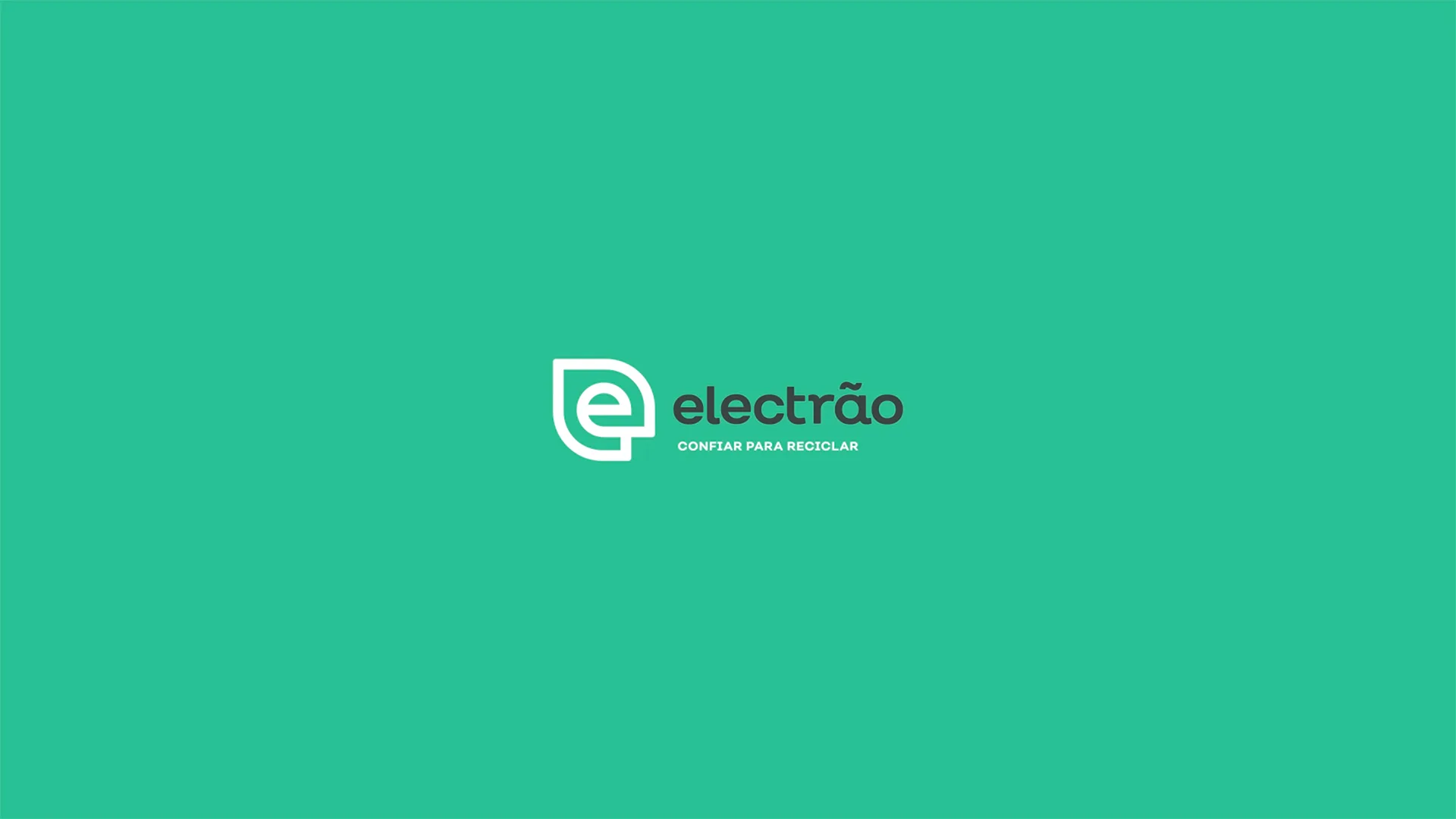 Electrão — video still of the Electrão logo on a mint green background