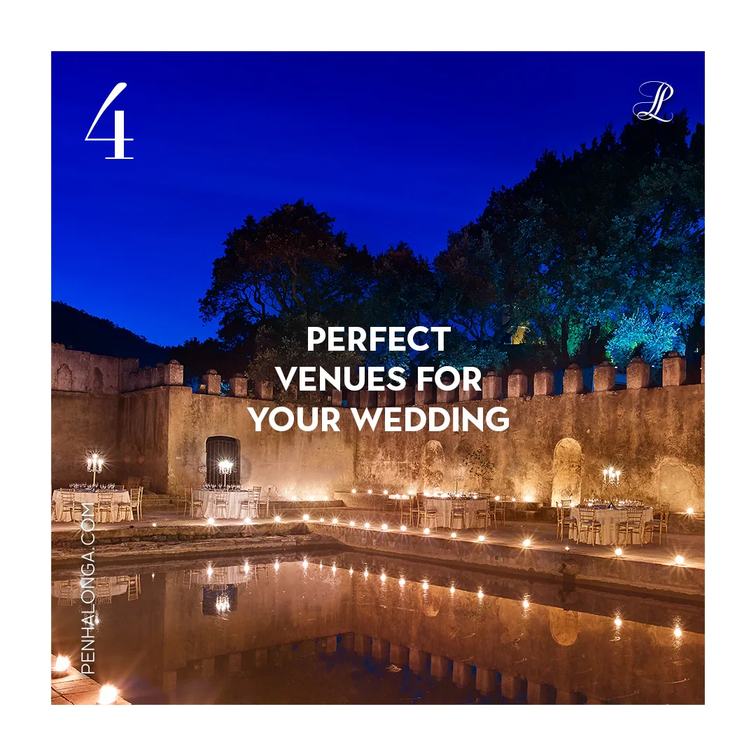 Penha Longa Resort — Instagram post 4, candlelit evening venue with Perfect Venues for Your Wedding headline